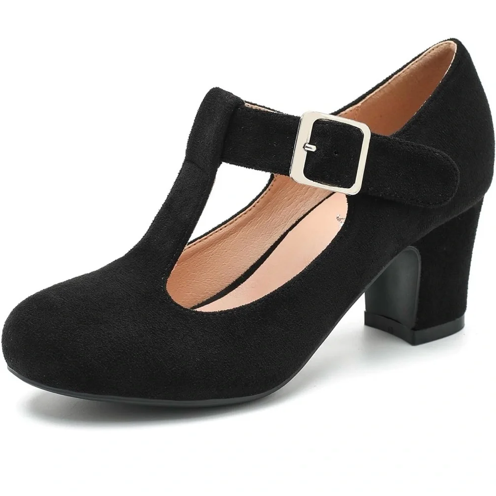NEW Black Mary Jane Heels 8.5 / Tacones 41 - Picture 4 of 10